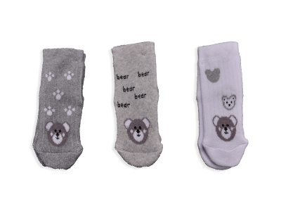 UNİSEX 6-12 AY  Havlu ayıcık gri tonları