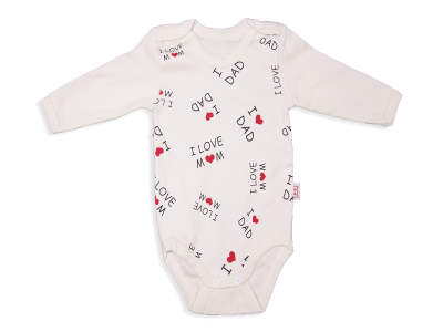 UNİSEX 3-9 AY UZUN KOLLU BADİ/ I LOVE MUM