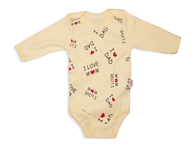 UNİSEX 3-9 AY UZUN KOLLU BADİ/ I LOVE MUM