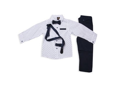 ERKEK 1-4 YAS SLOPETLİ GÖMLEKLİ İKİLİ TAKIM