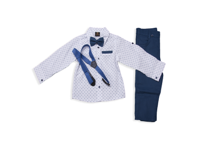 ERKEK 1-4 YAS SLOPETLİ GÖMLEKLİ İKİLİ TAKIM