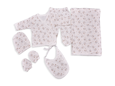 KIZ 1-3 AY KEDI BASKILI SET