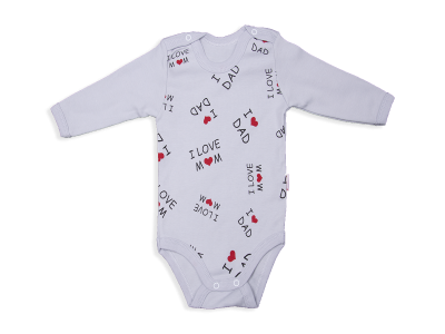 UNİSEX 12-24 AY UZUN KOLLU BADİ/ I LOVE MUM